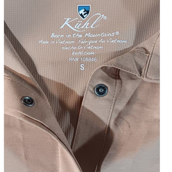KUHL Women’s Engineered Snap Shirt Small Peach Tan Long Sleeve Outdoor Hiking S - Picture 5 of 7